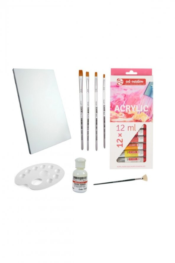 Artcreation Akrilik Boya Seti 35x50 Tuval Ipek Fırçalı ürün görseli 1