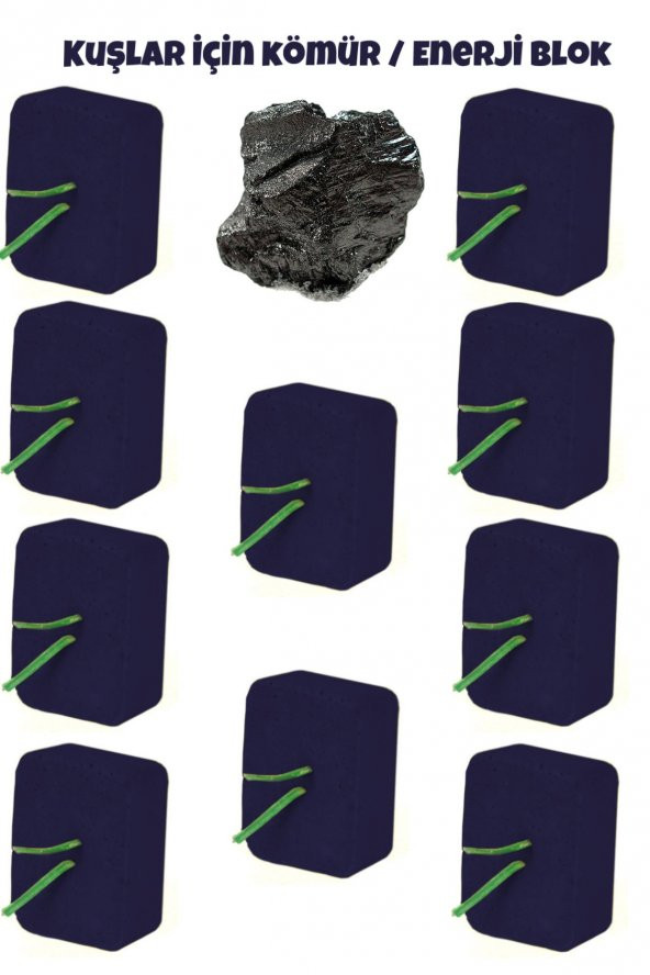 Kuşlar İçin Kömür / Enerji Blok Gaga Taşı 10 Adet