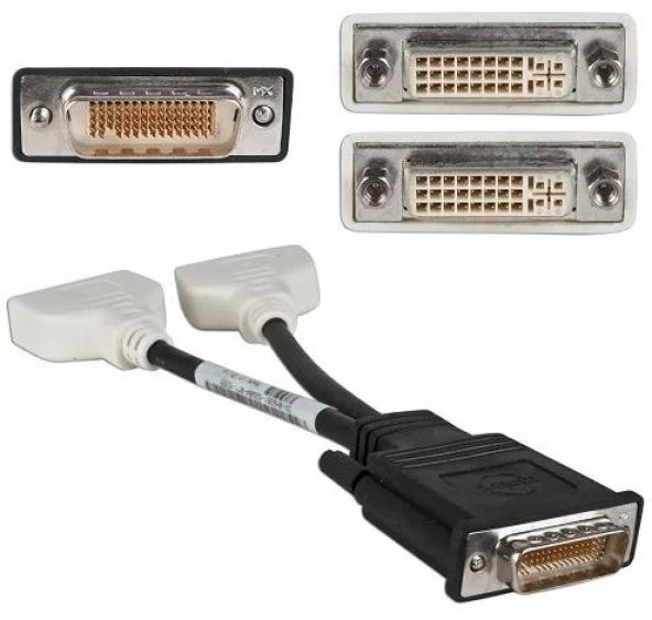 DMS-59 Pin DVI to 2x 24+5 DVI Çevirici Splitter Kablo