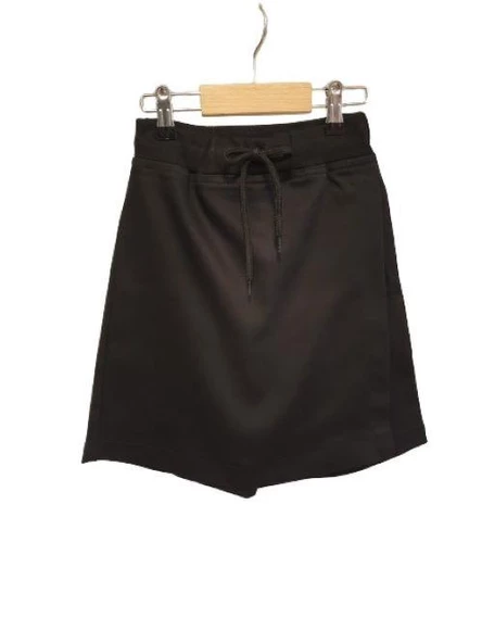 Beli Ribanalı Lastikli Likralı Çocuk Şort Etek - 11