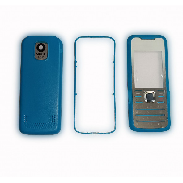 Nokia 7210s Kapak Nokia 7210s uyumlu Mavi ön Kapak Arka Kapak ve Tuş Takımı