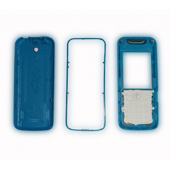 Nokia 7210s Kapak Nokia 7210s uyumlu Mavi ön Kapak Arka Kapak ve Tuş Takımı - 2