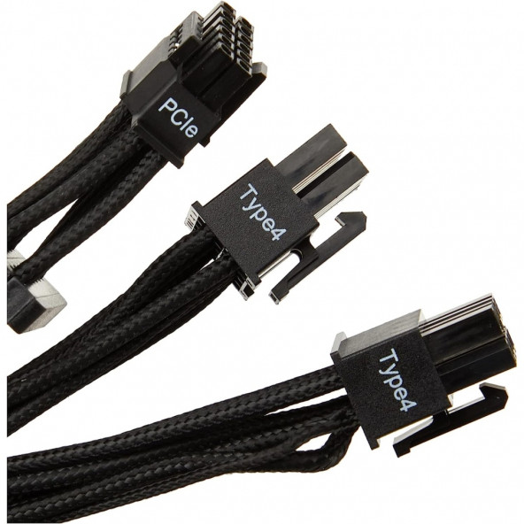 CORSAIR POWER CORD - CP-8920331 Premium Kumaş Giydirme 12+4pin PCIe Gen 5 12VHPWR 600W Kablo, Type 4, Siyah