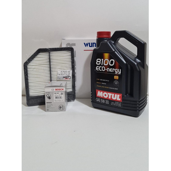 HONDA CİVİC 1.8 VTEC 2006 ve SONRASI FİLTRE BAKIM VE YAĞ BAKIM SETİ MOTUL 8100 ECO-NERGY 5W30 4 LİTRE