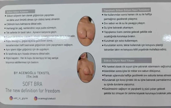 UMT 520 BAYAN ŞEFFAF ASKILI DESTEKLİ SİLİKON SÜTYEN TEKLİ - 2