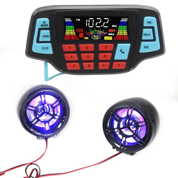 Motosiklet Bluetooth MP3 Çalar - Multimedya Sistemi - Resim 2