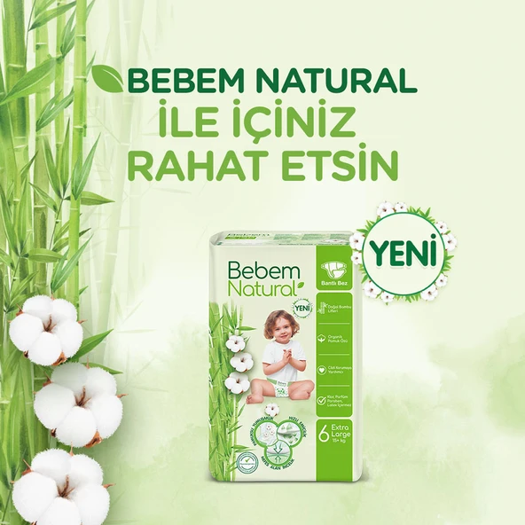 Bebem Natural Bebek Bezi 6 Beden Ekstra Large Aylık Fırsat Paketi 100 Adet - 9