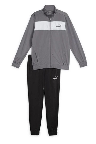 Puma Poly Suit Erkek Eşofman Takımı Gri Siyah S-XXL