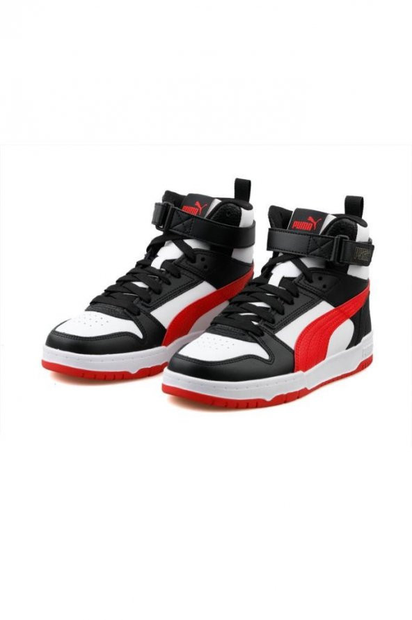Puma RBD Game Jr Unisex Sneaker Ayakkabı Siyah-Beyaz-Kırmızı 36-39