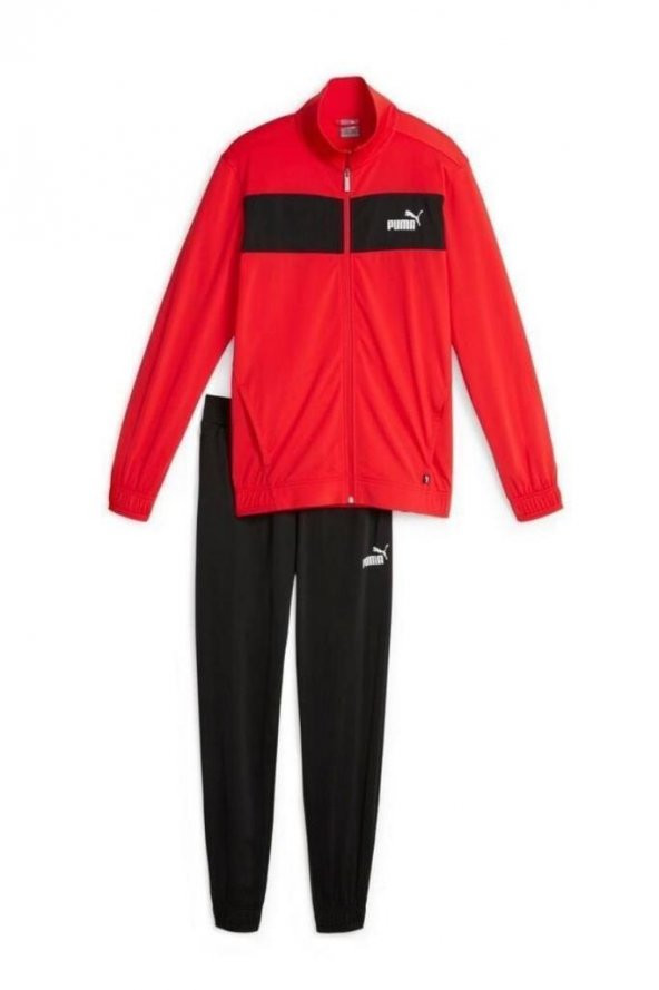 Puma Poly Suit Erkek Eşofman Takımı Kırmızı Siyah S-XXL