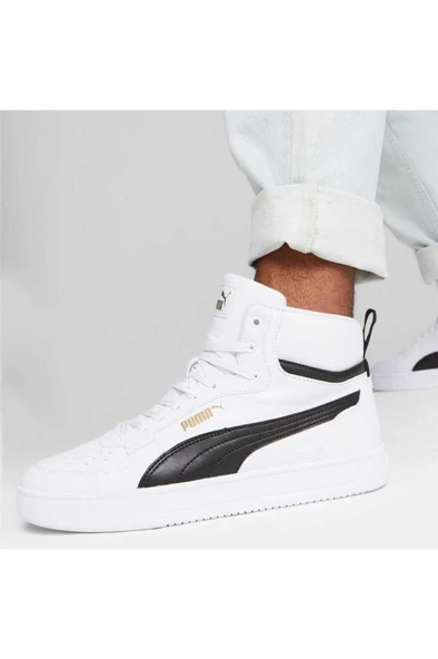 Puma Caven 2.0 Mid Erkek Sneaker Ayakkabı Beyaz Siyah 40-45