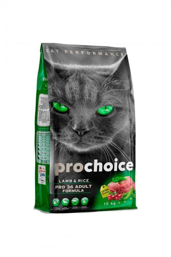 Prochoice 36 Kuzu Ve Pirinçli Yetişkin Kedi Maması 15 Kg