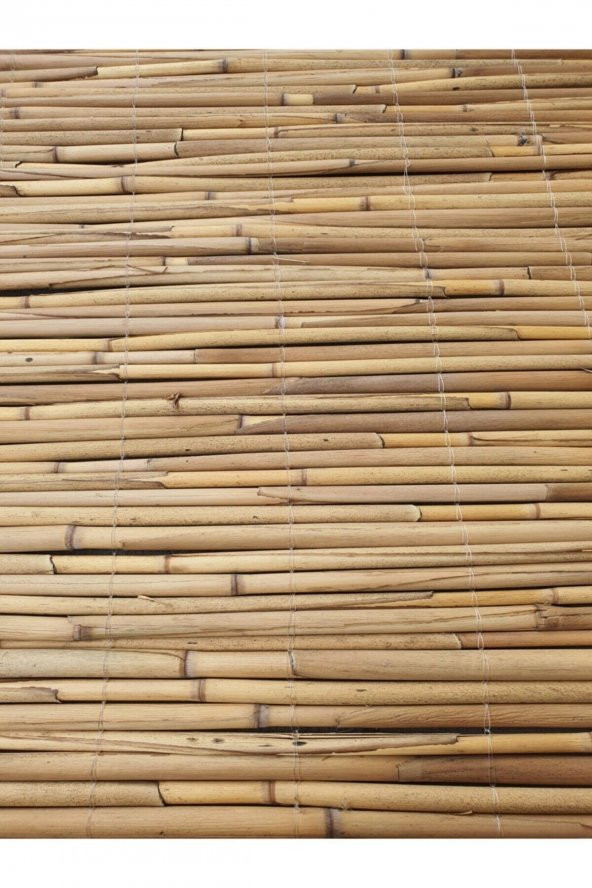 1m X 5m Hasır Kamış Çit Bambu Gölgelik Bahçe Dekor Tel Örgü Kamış Hasır Doğal - 1