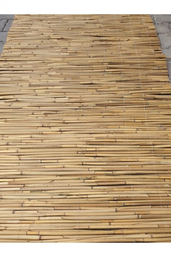1m X 5m Hasır Kamış Çit Bambu Gölgelik Bahçe Dekor Tel Örgü Kamış Hasır Doğal - 2