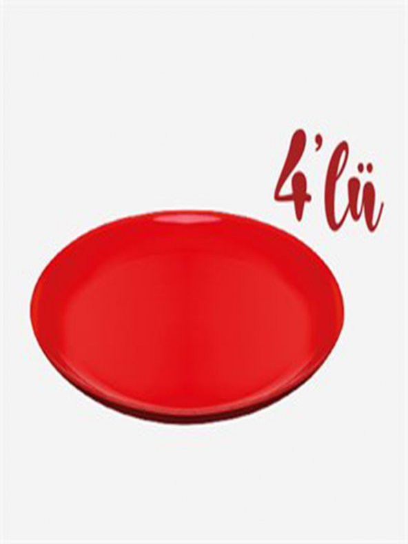 Paşabahçe Love u Kırmızı Pasta Tabağı 4lü