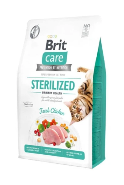 Brit Care Sterilised Urinary Tahılsız Kısırlaştırılmış Tavuklu Yetişkin Kedi Maması 7 Kg