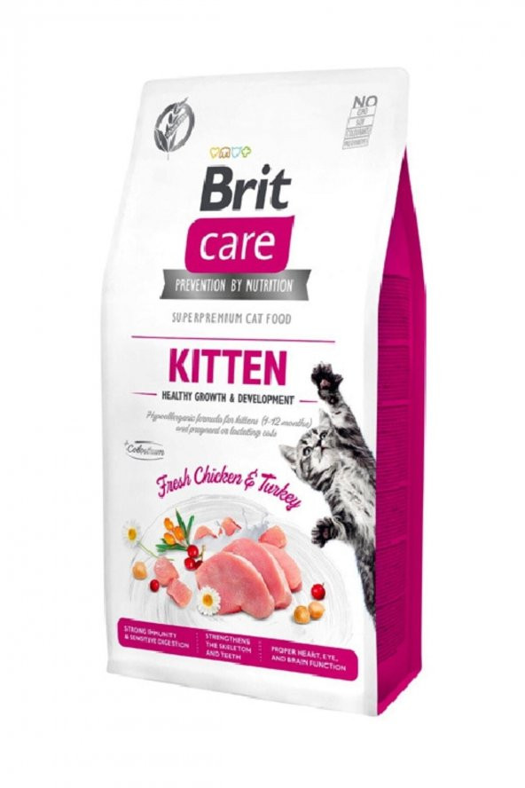 Brit Care Hipoalerjenik Kitten Tahılsız Tavuk Ve Hindili Yavru Kedi Maması 7 Kg