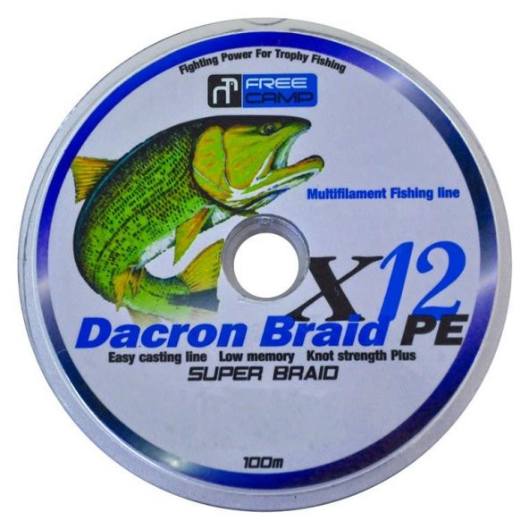 FreeCamp Dakron 12 Braid 100m 0.45mm Olta Misinası