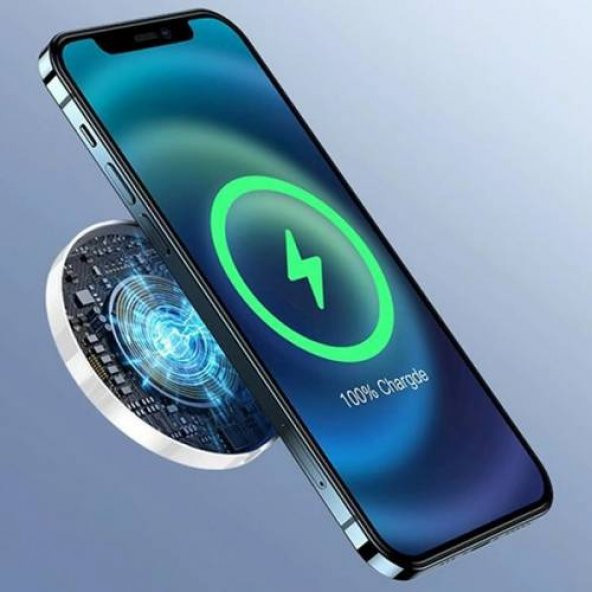 Polham Ultra İnce Mıknatıslı 15W Kablosuz Şarj Wireless Şarj İphone 12 Pro 11 Pro Kablosuz Şarj - 2