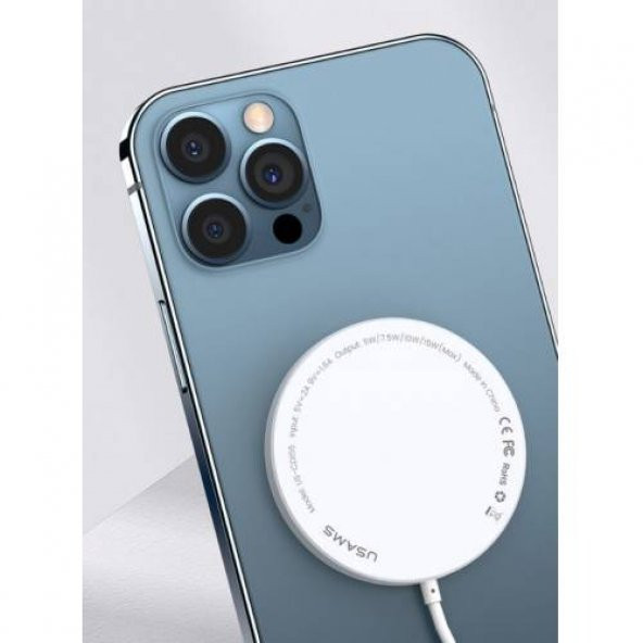 Polham Ultra İnce Mıknatıslı 15W Kablosuz Şarj Wireless Şarj İphone 12 Pro 11 Pro Kablosuz Şarj - 5