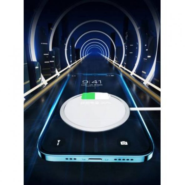 Polham Ultra İnce Mıknatıslı 15W Kablosuz Şarj Wireless Şarj İphone 12 Pro 11 Pro Kablosuz Şarj - 7