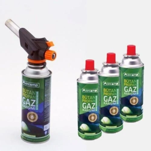 Orcamp CX-500 Çakmaklı Kartuş Pürmüz ve 4 Adet 227 gr Kartuş Pürmüz Set - 2