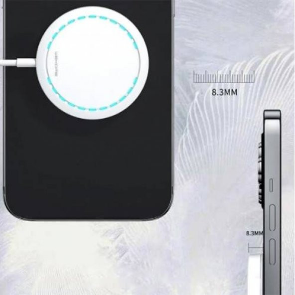 Polham Ultra İnce Mıknatslı 15W Kablosuz Şarj Wireless Şarj İphone Samsung Huawei Kablosuz Şarj - 5