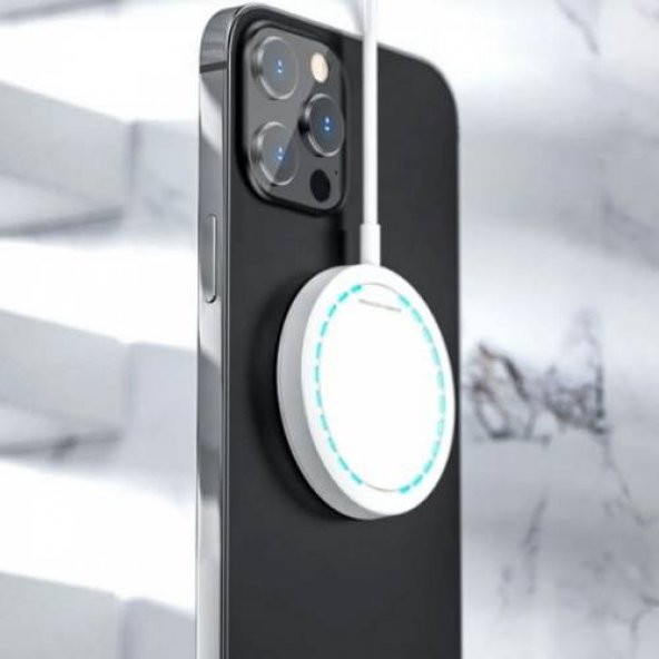 Polham Ultra İnce Mıknatslı 15W Kablosuz Şarj Wireless Şarj İphone Samsung Huawei Kablosuz Şarj - 4