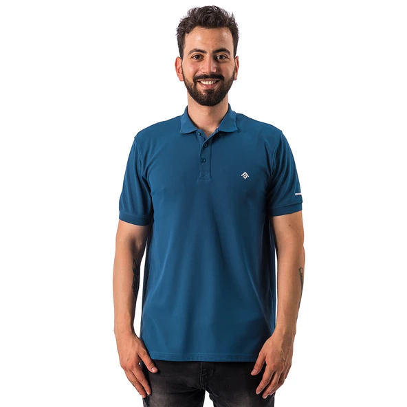 FreeCamp Breeze Erkek Polo T-Shirt-Indigo - Resim 9