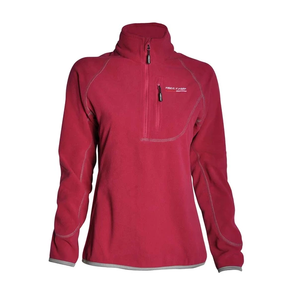 FreeCamp Kadın Yarım Fermuar Polar-PEMBE - Resim 6