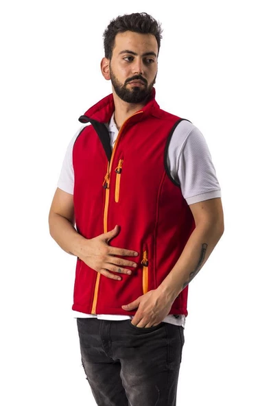FreeCamp Vest Erkek Softshell Yelek-KIRMIZI - 2