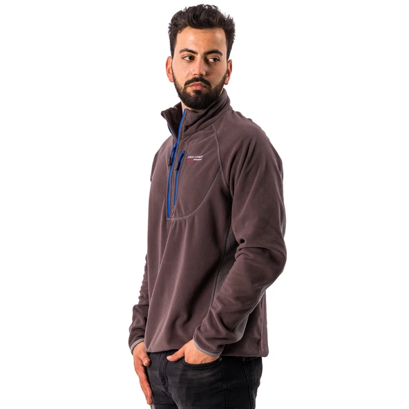 FreeCamp Man Half Zipper Fleece Polar-ANTRASİT - Resim 6