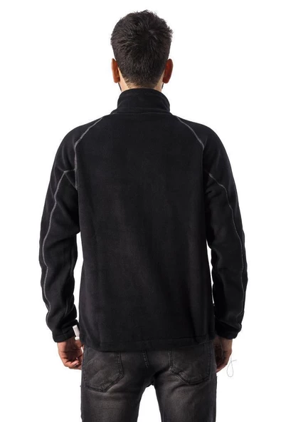 FreeCamp Man Full Zipper Fleece Polar-SİYAH-KIRMIZI - 3