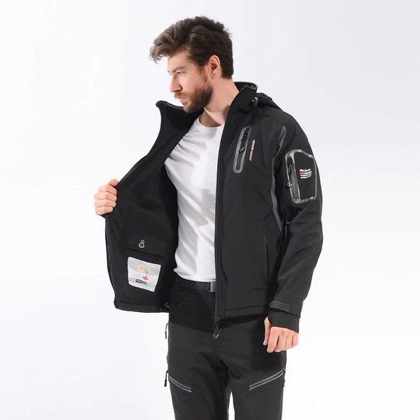 FreeCamp Eagle Softshell Ceket-SİYAH - Resim 2