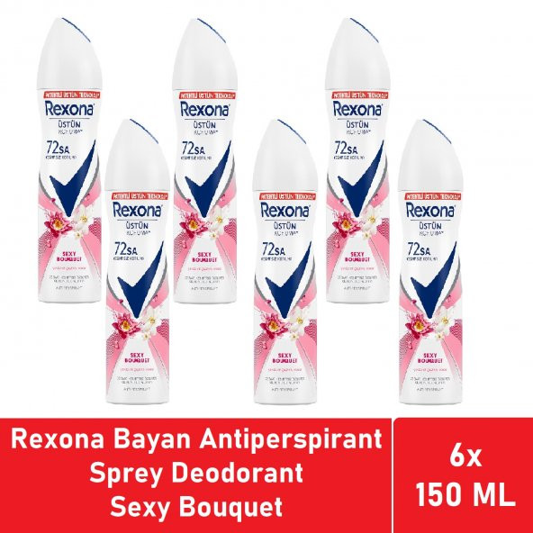 Rexona Kadın Deodorant Sexy Bouquet 150 ML - 6'lı Avantaj Paketi
