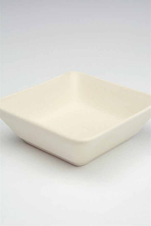 Üçlü Kare Çerezlik Seramik Bisküvi (Ham Ürün) - Resim 2