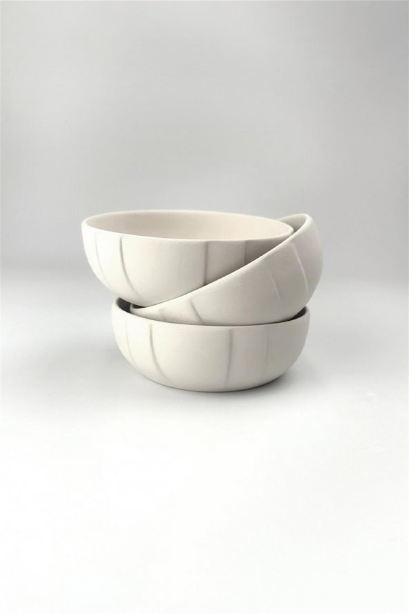 Üçlü Rüzgar Kase - Seramik Bisküvi (Ham Ürün) - 3