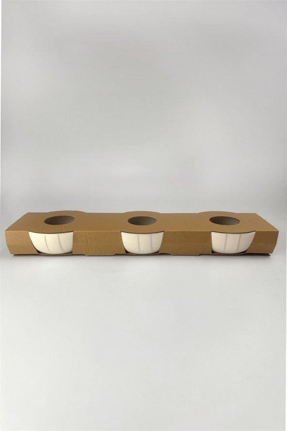 Üçlü Rüzgar Kase - Seramik Bisküvi (Ham Ürün) - 5