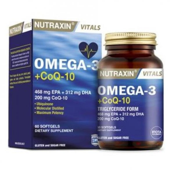 Nutraxin Omega-3 & Co Q-10 Yumuşak 60 Kapsül