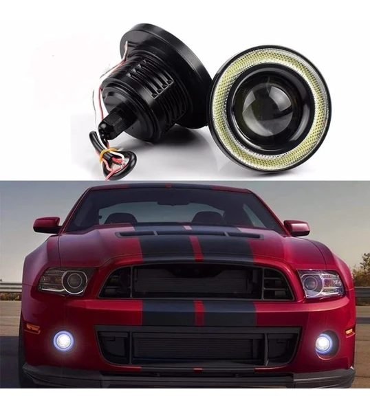 Angel Far 76 Mm Beyaz Mercek Mavi Angel  Sis Led 2 Adet