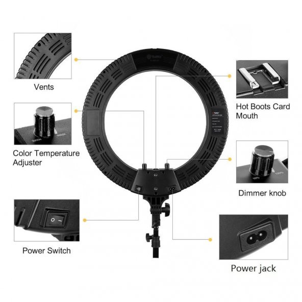 Makyaj Portre Çekimleri Ring Light Sürekli 480 Led Işık 2m Stand