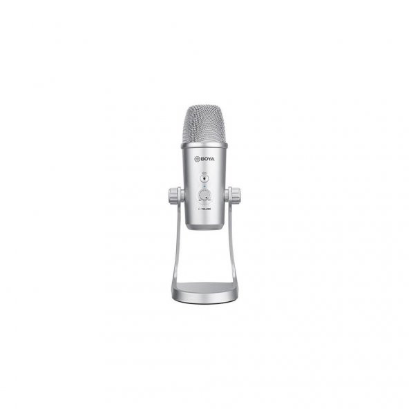 Boya BY-PM700SP Pc Telefon Canlı Yayın Mikrofonu Gümüş