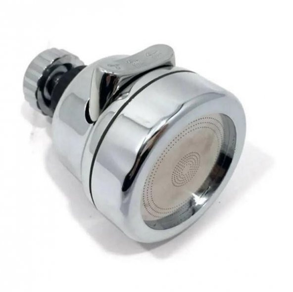 Zhltools Krom Üç Fonksiyonlu 360° Oynar Başlık Tasarruflu Musluk Başlığı - 6