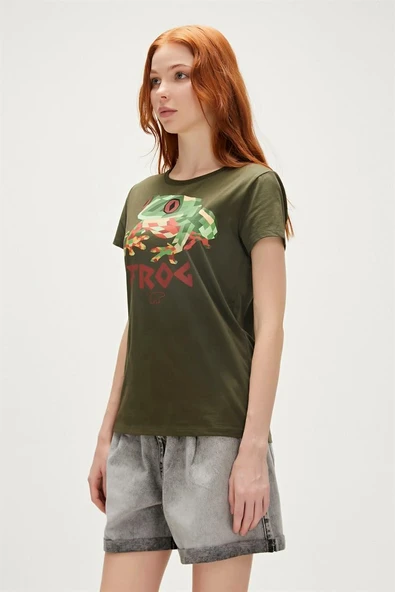 Bad Bear 23.03.07.005-C70 Frog Kadın Tişört - 2