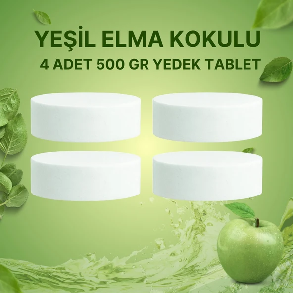 2 Adet 2x500 gr Nem Alıcı Rutubet Ve Küf Önleyici Yedek Tablet Yeşil Elma ürün görseli