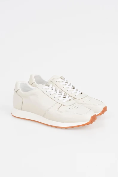 Hakiki Deri Erkek Sneaker Bağcıklı Casual Ayakkabı - Resim 7