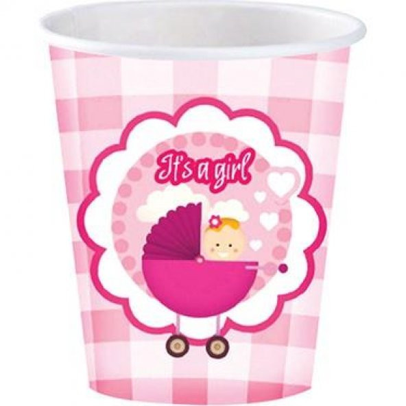 BARDAK KARTON ITS A GIRL 8 Lİ