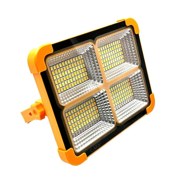 CATA CT-4698 200W 6400K BEYAZ TAŞINABİLİR PORTATİF SOLAR LED PROJEKTÖR 