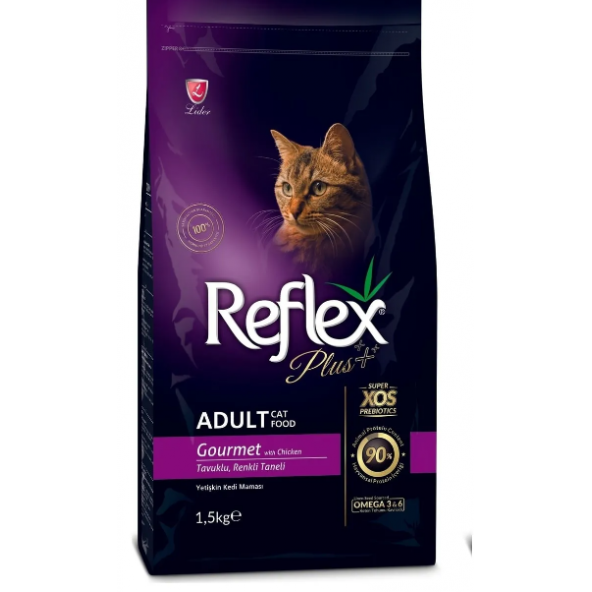 Reflex Plus Multicolor Tavuklu Renkli Yetişkin Kedi Maması 1,5 kg