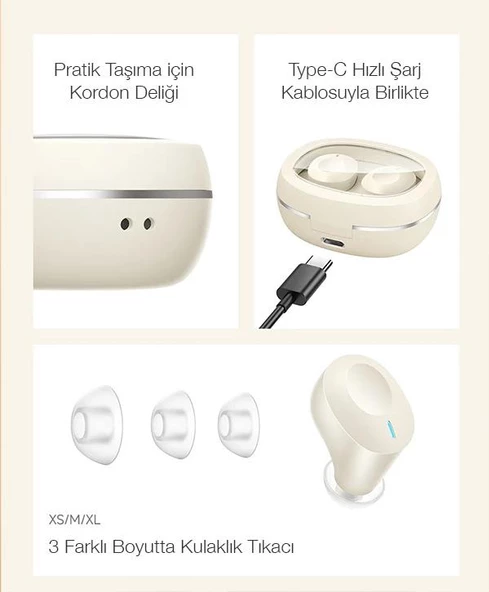 Polham BT5.3V 300Mah Şarjlı Kulakiçi Tasarımlı Bluetooth Kulaklık, Hifi Destekli Mikforonlu Kulaklık - 5